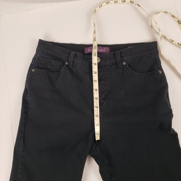 Gloria Vanderbilt 8P Amanda Jeans Black Petite Slim Skinny Straight Denim - Picture 11 of 16